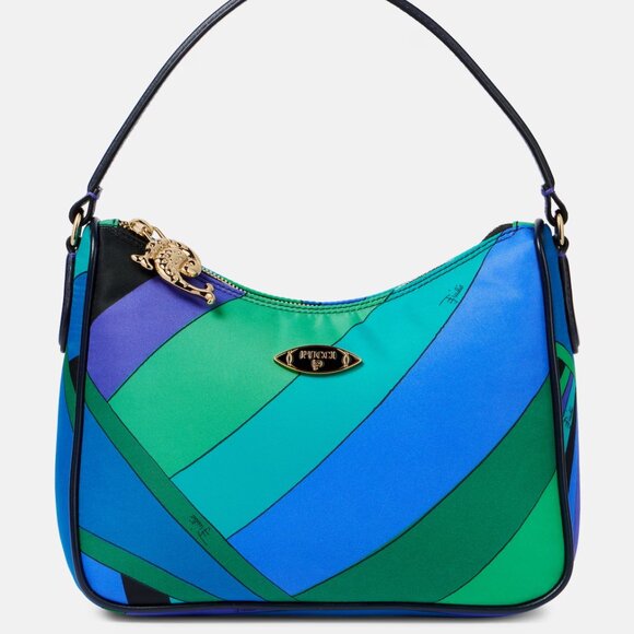 Emilio Pucci Handbags - Pucci Yummy Shoulder Leather Trim Bag Multicolor